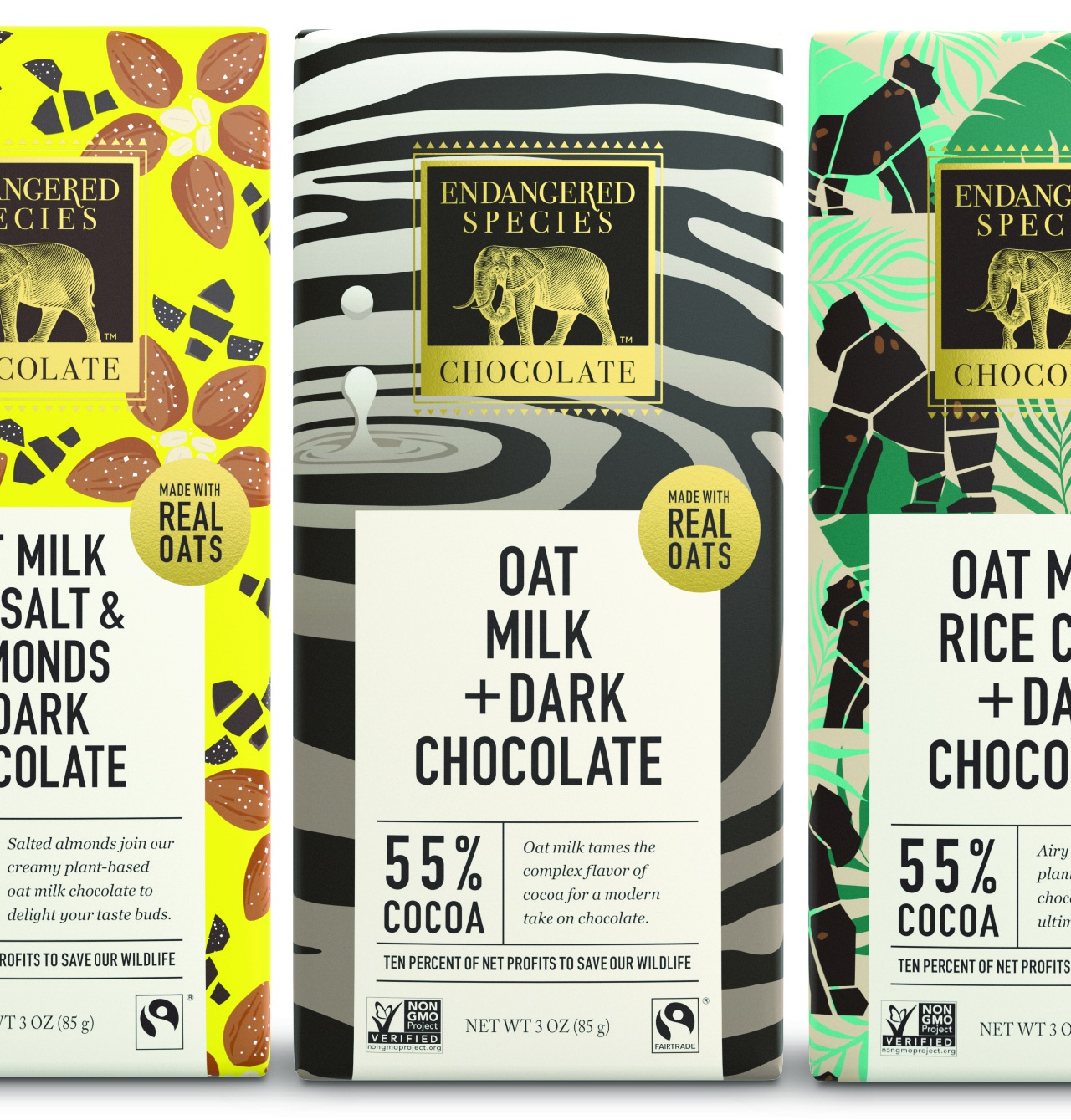 濒危物种燕麦牛奶巧克力