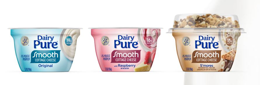 牛奶纯平滑农舍奶酪